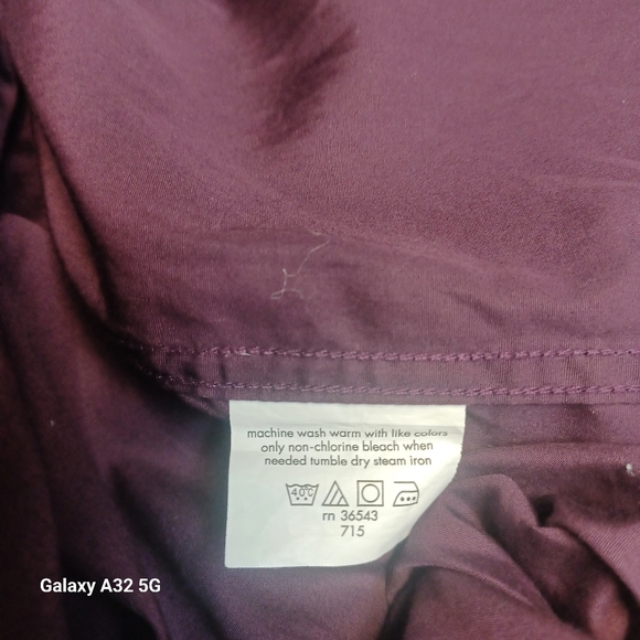 Calvin Klein Purple Button Up Shirt Classic Business Style - Picture 9 of 14